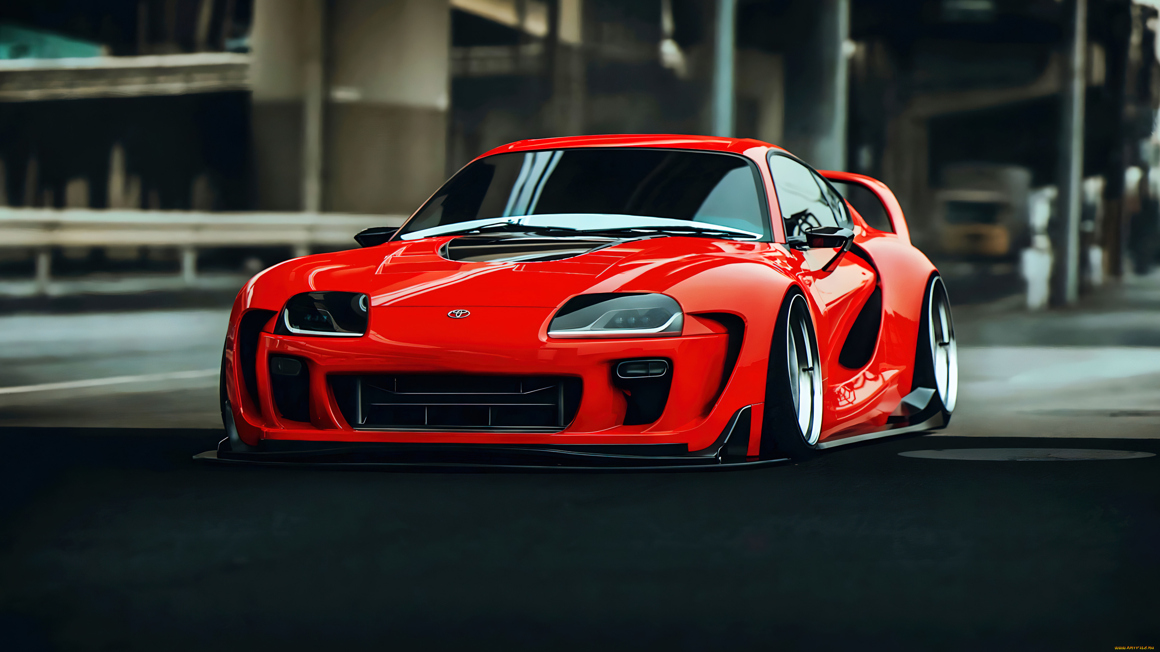 , 3 ,  , other, toyota, cars, supra, widebody, aftermarket, ai, art, red, mk4, jdm